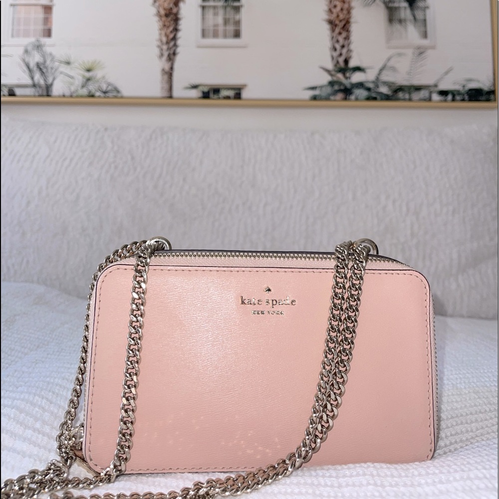 KATE SPADE LIGHT PINK DOUBLE STRAP PURSE